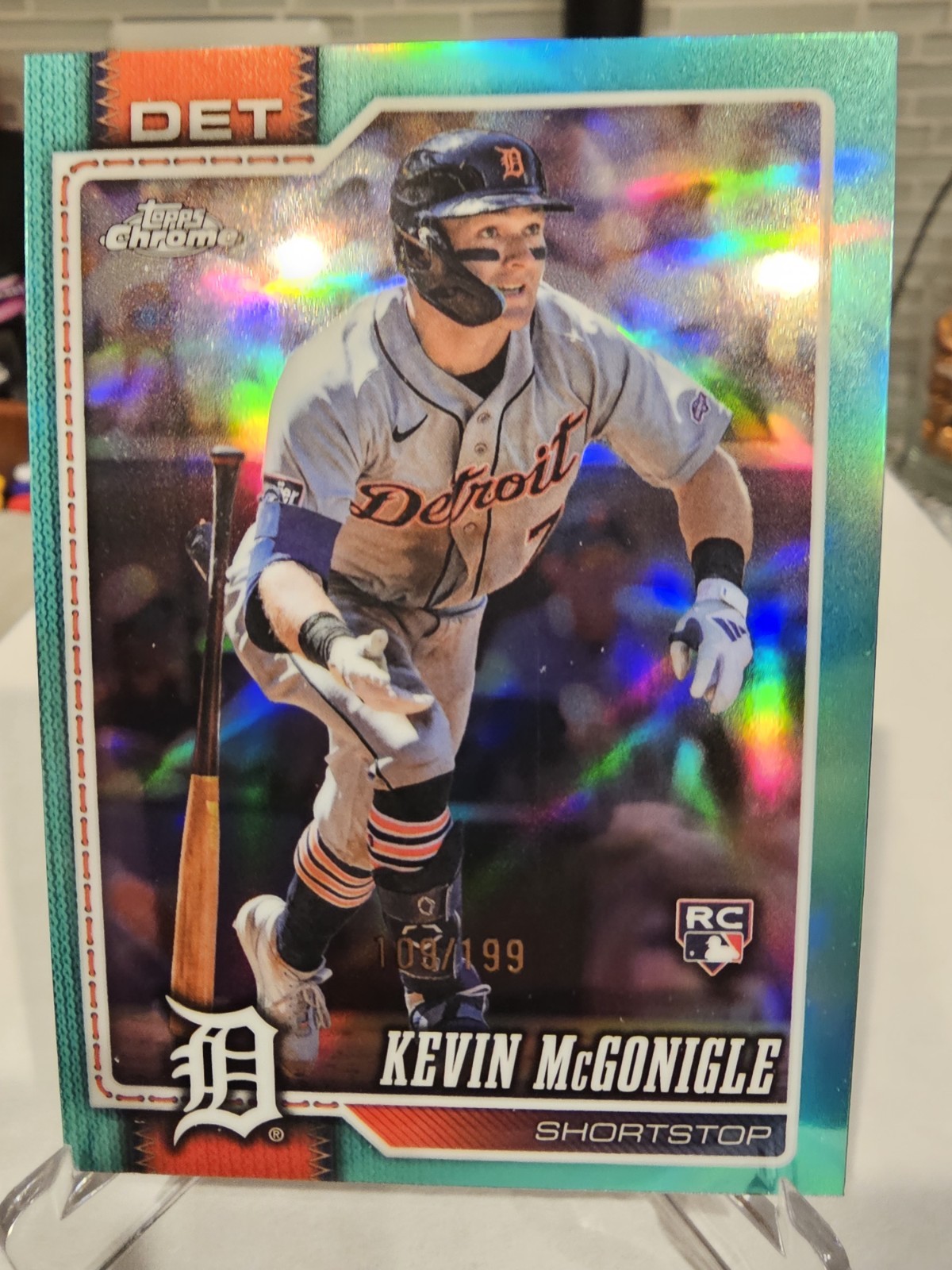 Topps Chrome 2026 Kevin McGonigle RC Detroit Tigers #16 Serial #109/199