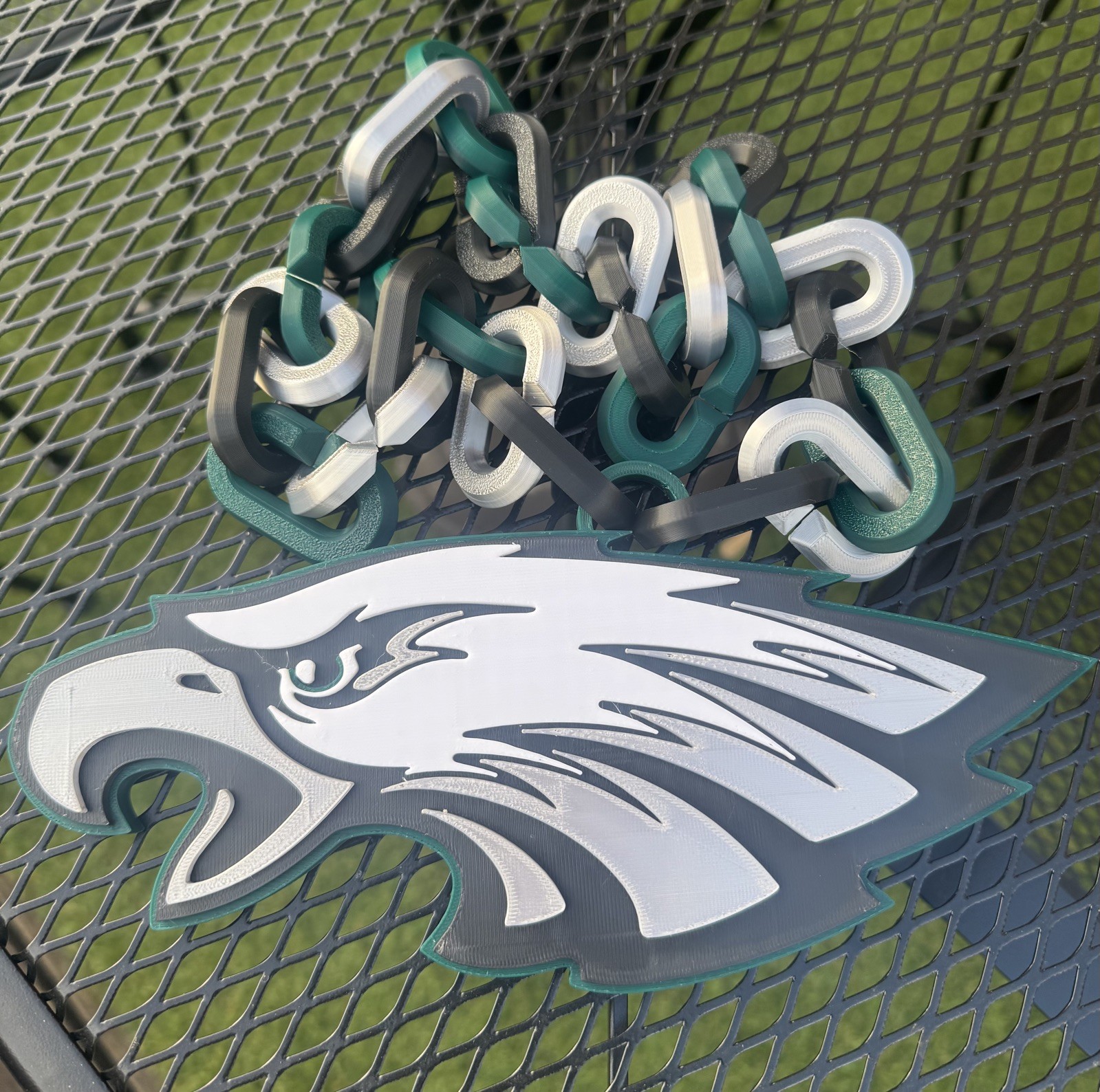 🔥Philadelphia Eagles Green BIG Chain Logo Bird 3D Printed (FAST FREE SHIPPING)