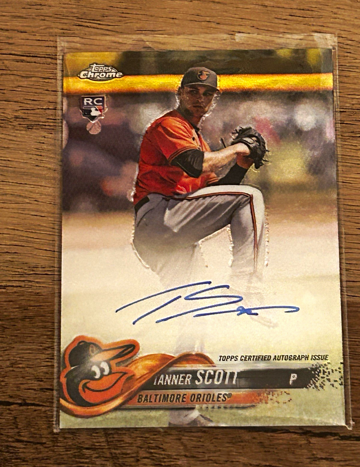 Topps 2018 Chrome Tanner Scott RC Auto Rookie Autographs #RA-TSC Orioles
