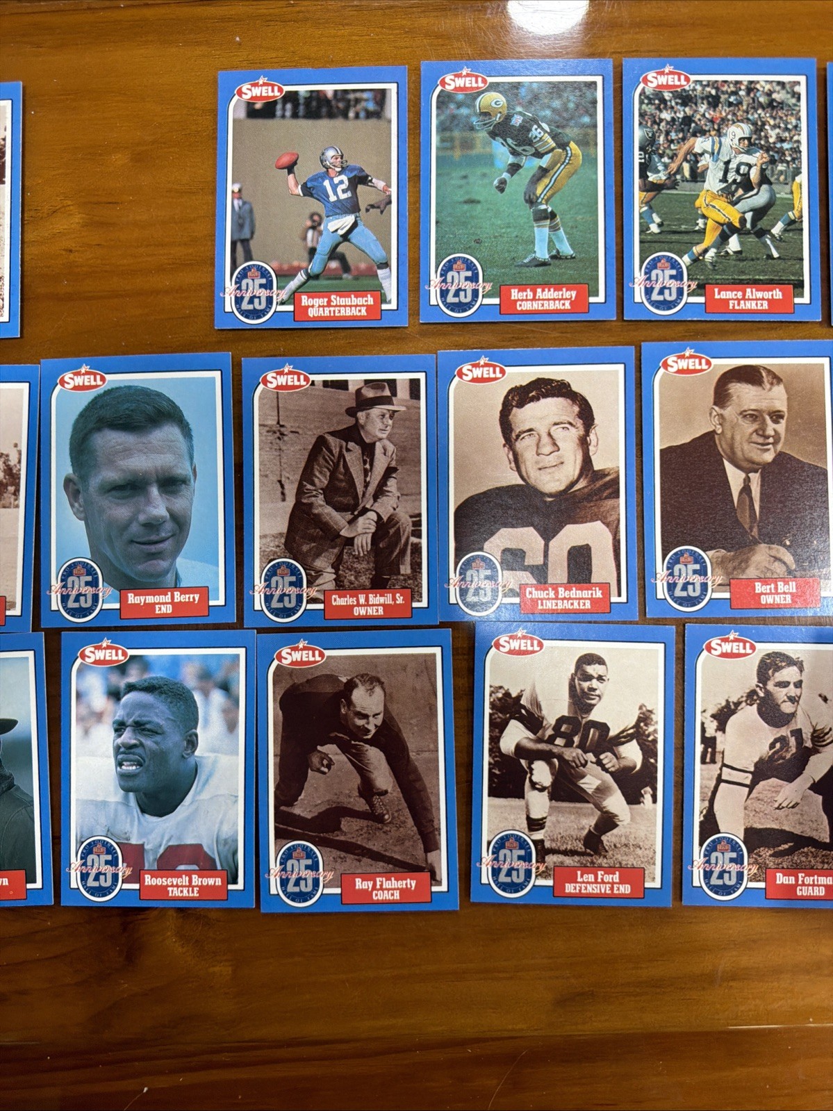 1988 Swell Football Hall of Fame Complete Set /144 Starr, Unitas, Namath, Brown