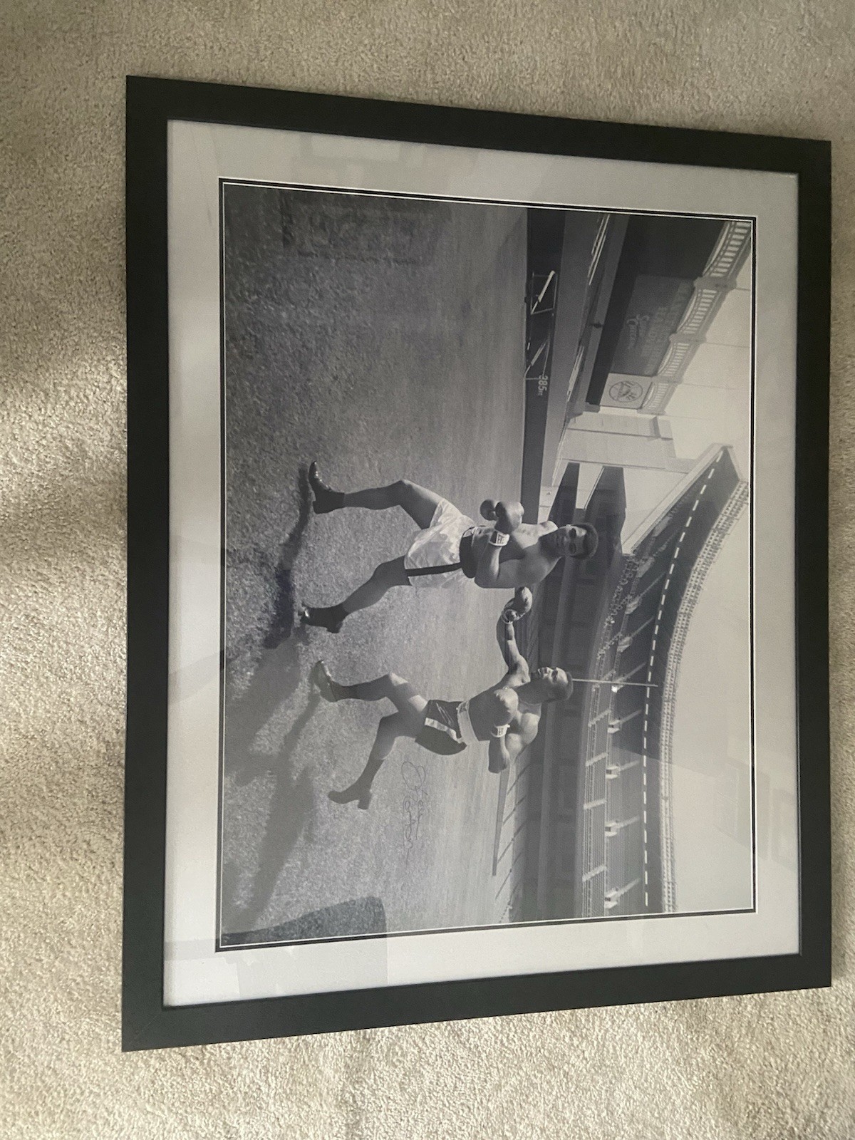Norton and Ali Yankee Stadium 2005 Boxing Art Print COA, Ken Norton autograph.