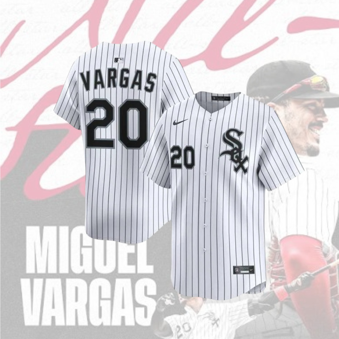 Miguel Vargas Chicago White Sox All Stitched Baseball Jersey Men’s Home Edition