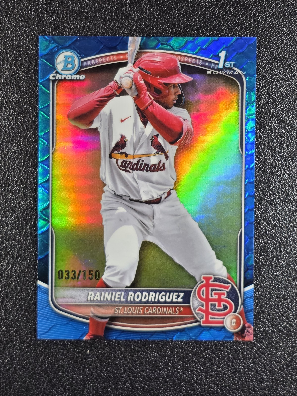 2025 Bowman Chrome 1st #BCP-200 Rainiel Rodriguez Reptilian Blue /150
