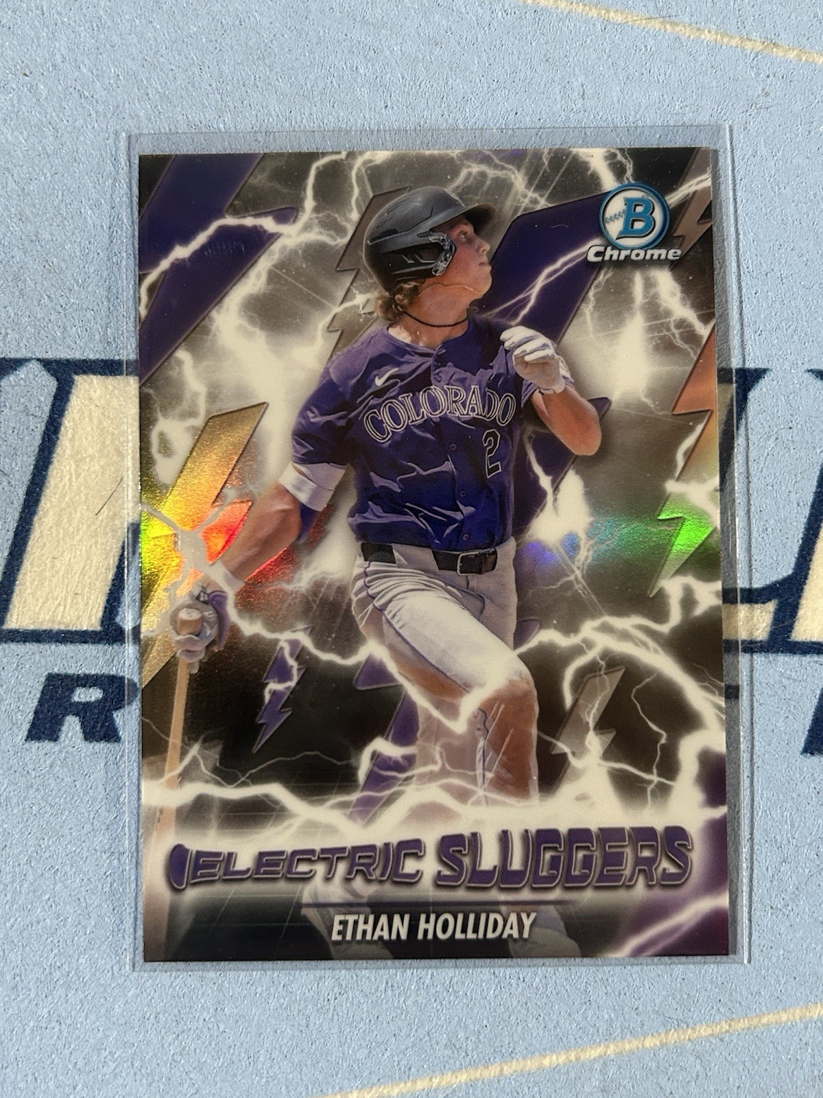 Ethan Holliday 2026 Bowman Chrome Electric Sluggers Colorado Rockies #ES-13