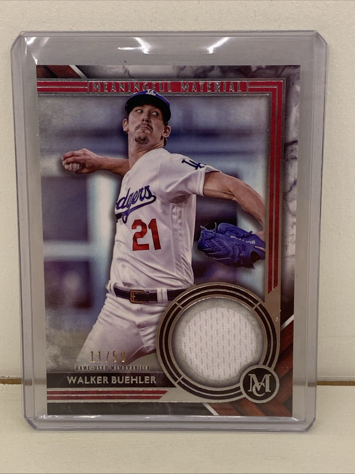 2022 Topps Museum Collection Meaningful Materials Relics Walker Buehler /50