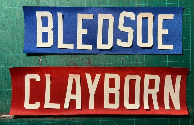 New England (Any team) UNSEWN Nameplate Namebar for Football Jersey READ DESC