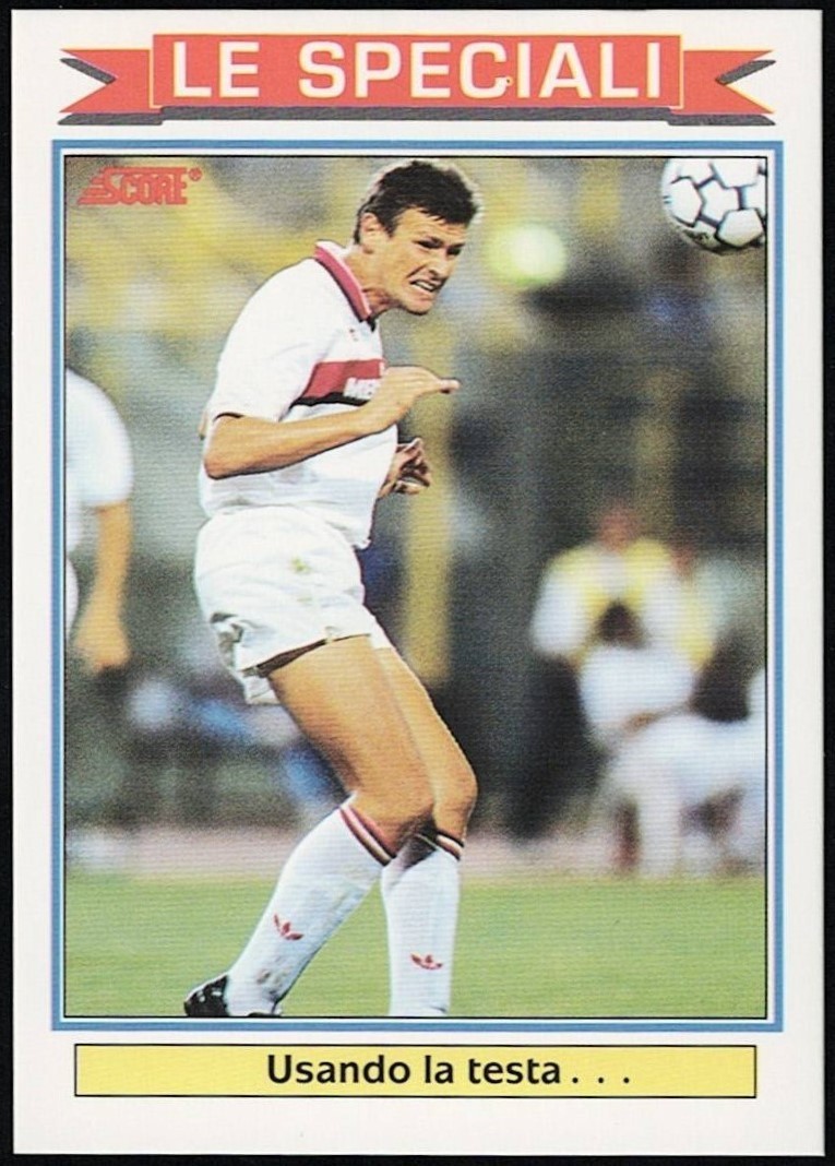 ALDO SERENA- 1992 SCORE ITALIAN LEAGUE Soccer Card #437 – AC MILAN