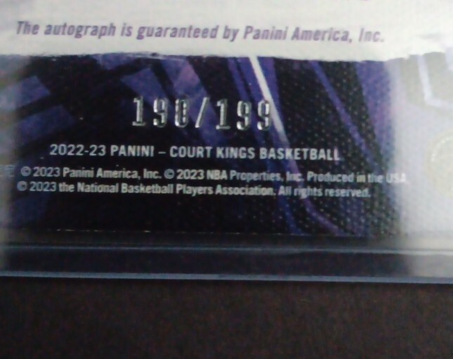 2022 Panini Court Kings Fresh Paint Trevor Keels /199 Rookie Auto RC #FP-TKN