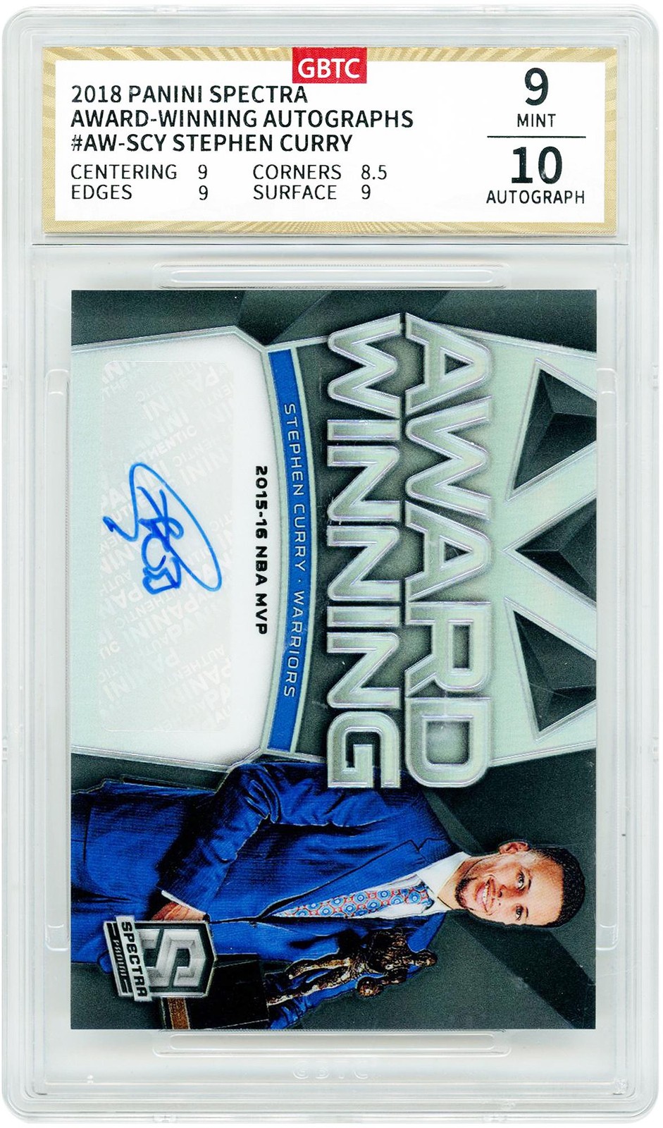 Autographed Stephen Curry Warriors Basketball Card Item#14662072 COA
