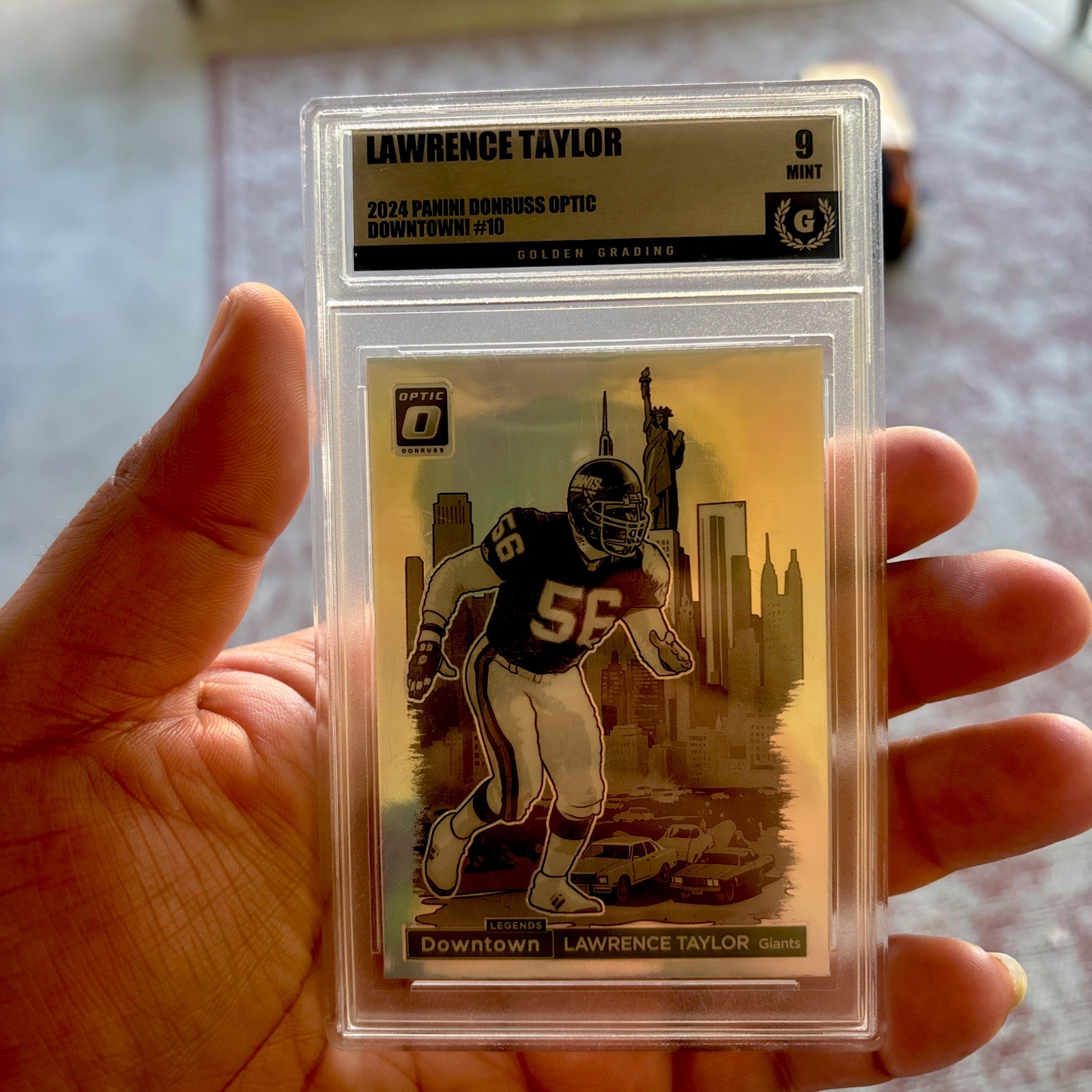 2024 Panini Donruss Optic – Downtown Legends Lawrence Taylor #10 PSA 9