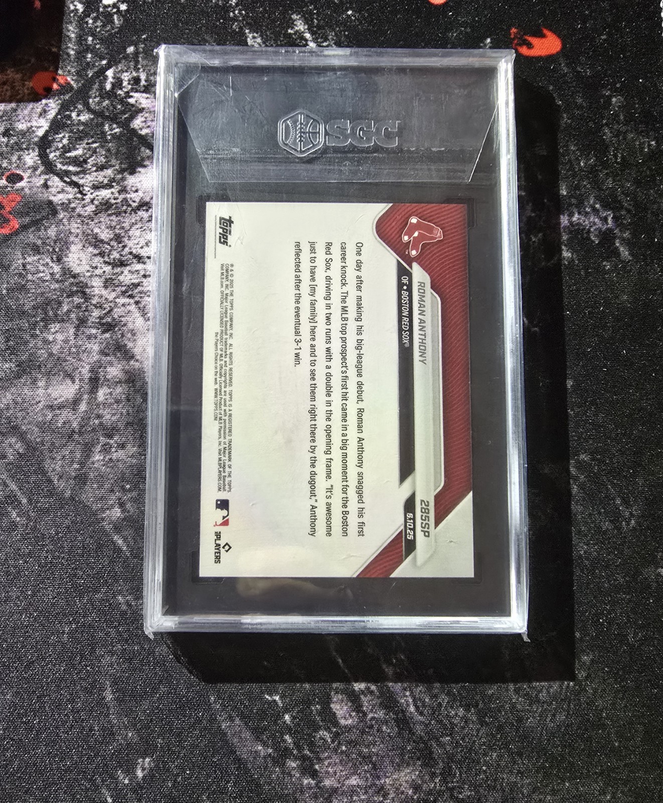 SGC GM10 POP 1/1 2025 Topps Now #285SP Roman Anthony 1st Hit SP Image Variation