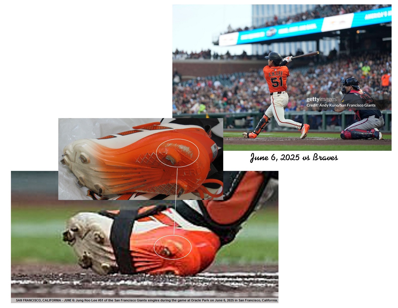 Jung Hoo Lee Signed San Francisco Giants 2025 Game Used Home Cleats MLB Holo