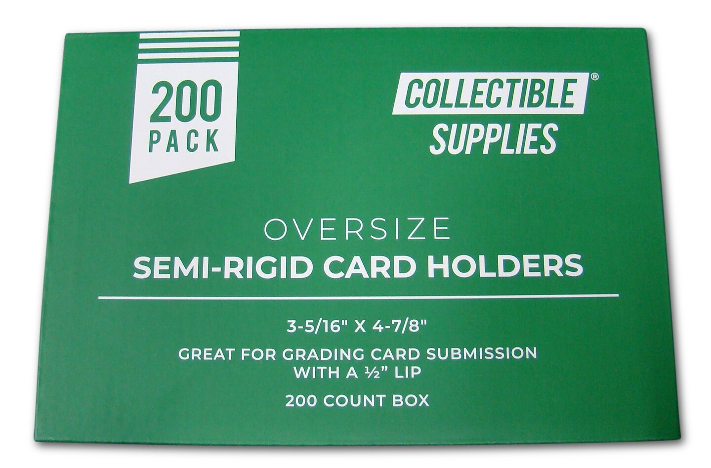 200 TALL Semi-Rigid Card Holders Oversize for sending Graded Cards with 1/2″ Lip