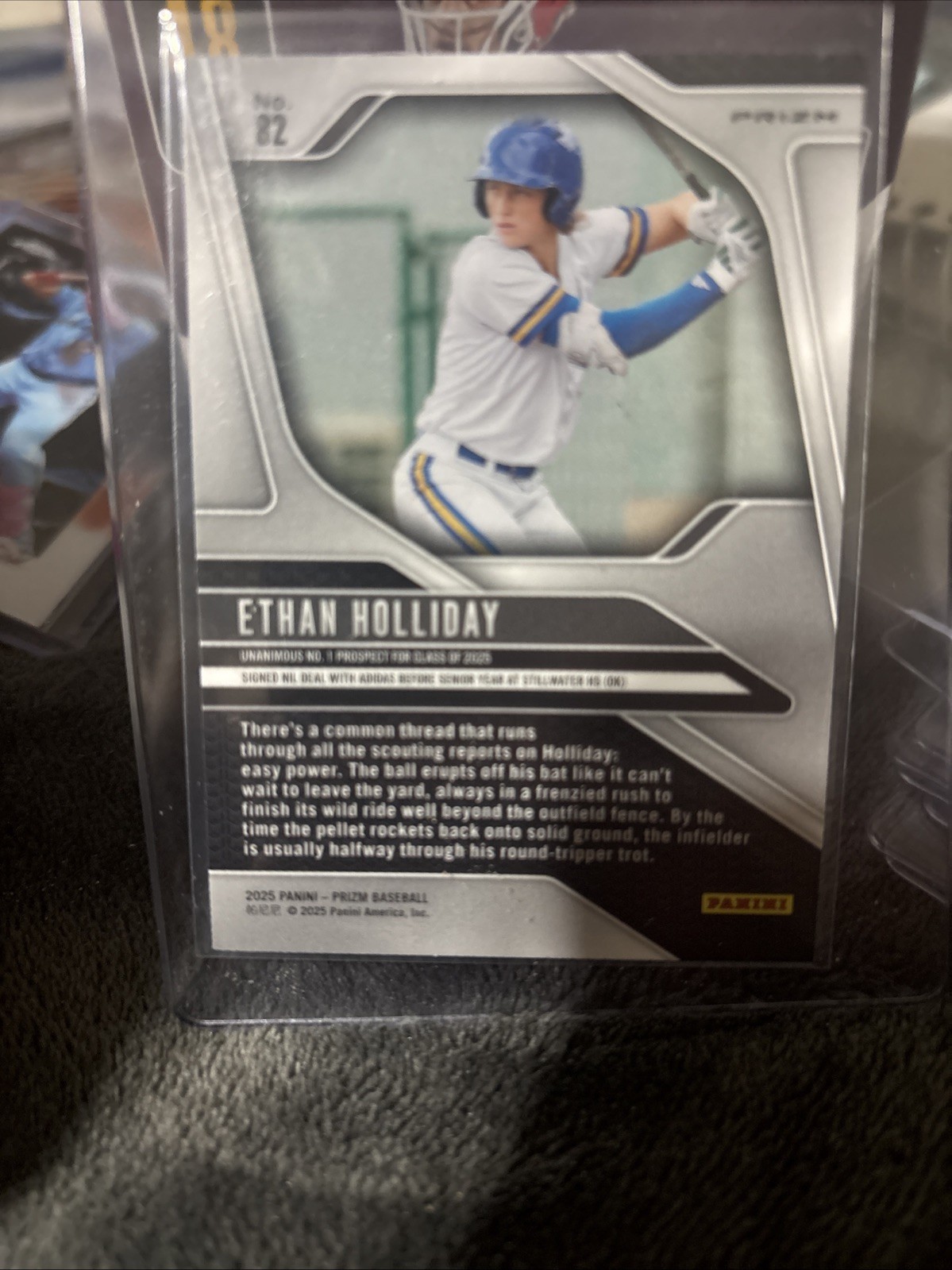 2025 Panini Prizm – Ethan Holliday, Ethan Holliday #82 Green Prizm (RC)
