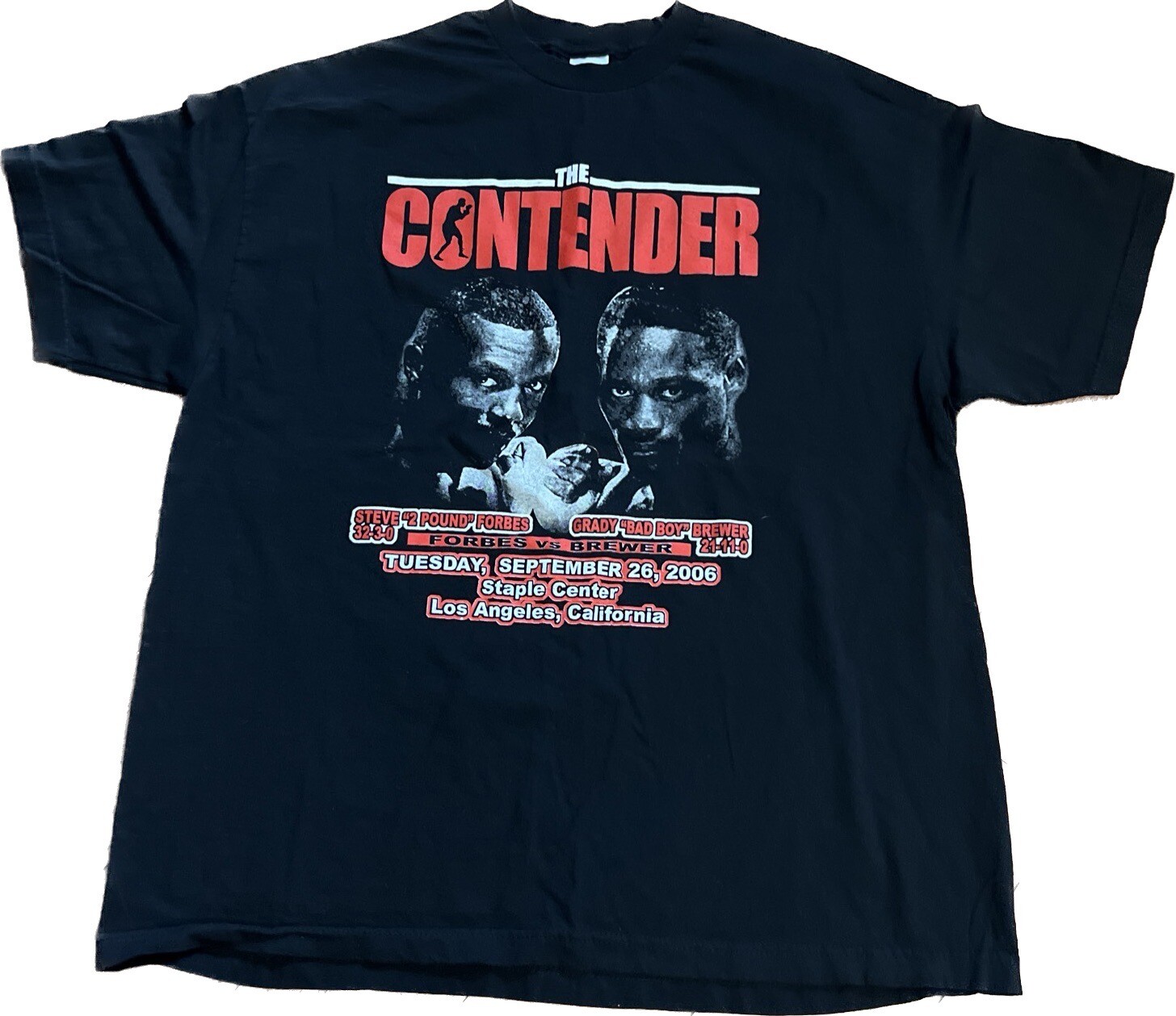 The Contender 2006 2 Pound Forbes vs Bad Boy Brewer Boxing Shirt Adult 2XL RARE