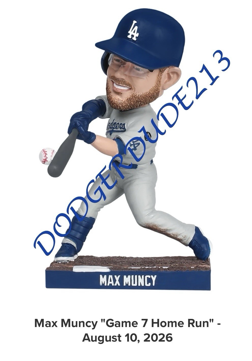 PRESALE 🏆 Max Muncy Dodgers Game 7 HR Bobblehead 8/10/26 🏆