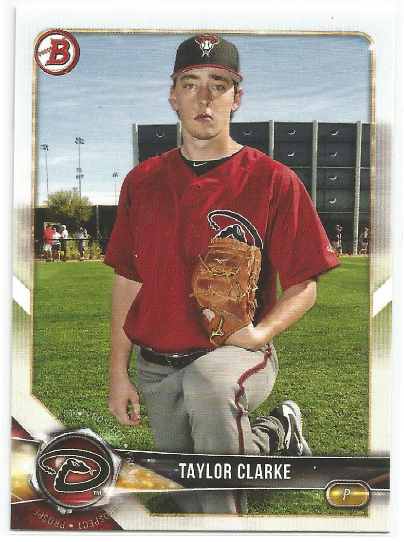 Taylor Clarke Arizona Diamondbacks 2018 Bowman Baseball Prospects Card