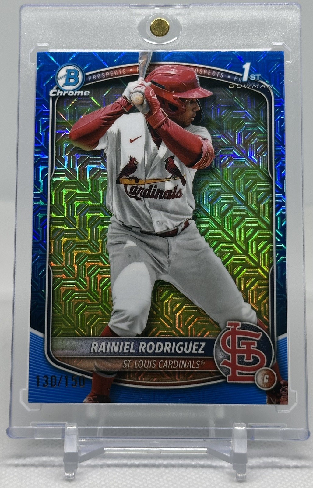 2025 Bowman Chrome Rainiel Rodriguez 1st Chrome Blue Mojo /150 #BCP-200