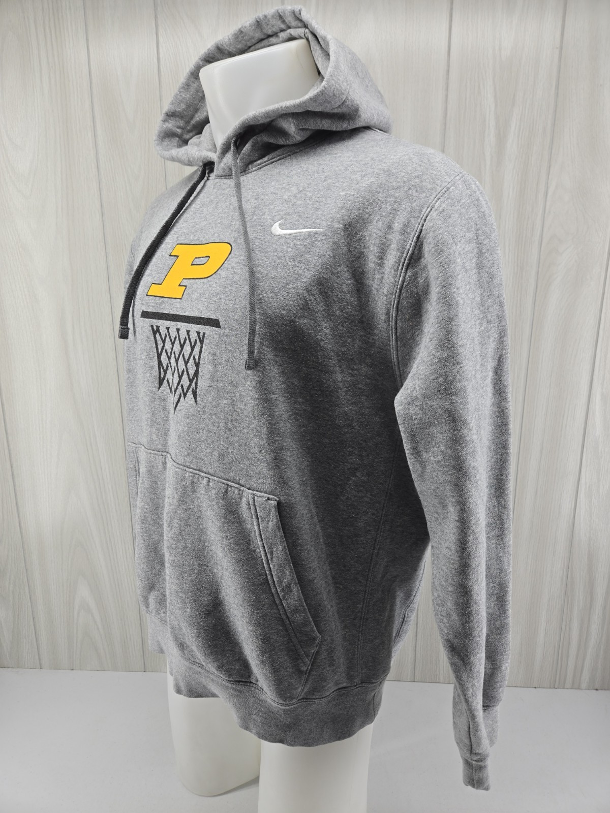 Nike Purdue Boilermakers Gray Hoodie Fleece Sweatshirt Hoodie Men’s LARGE