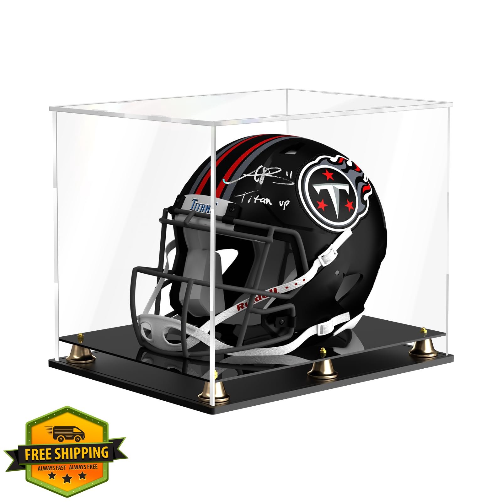 XINISS Football Helmet Display Case 15 x 11.8 x 12.6