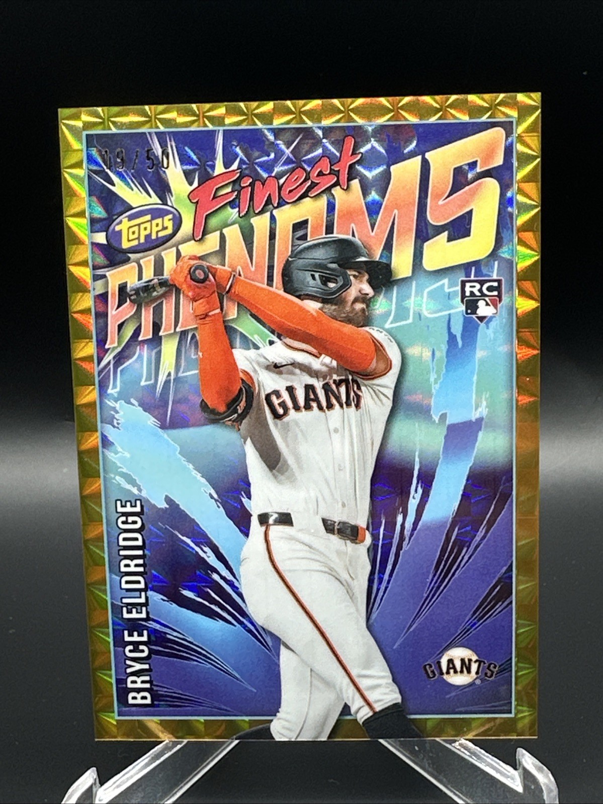 BRYCE ELDRIDGE 2026 TOPPS FINEST RC FINEST PHENOMS GOLD GEOMETRIC 19/50