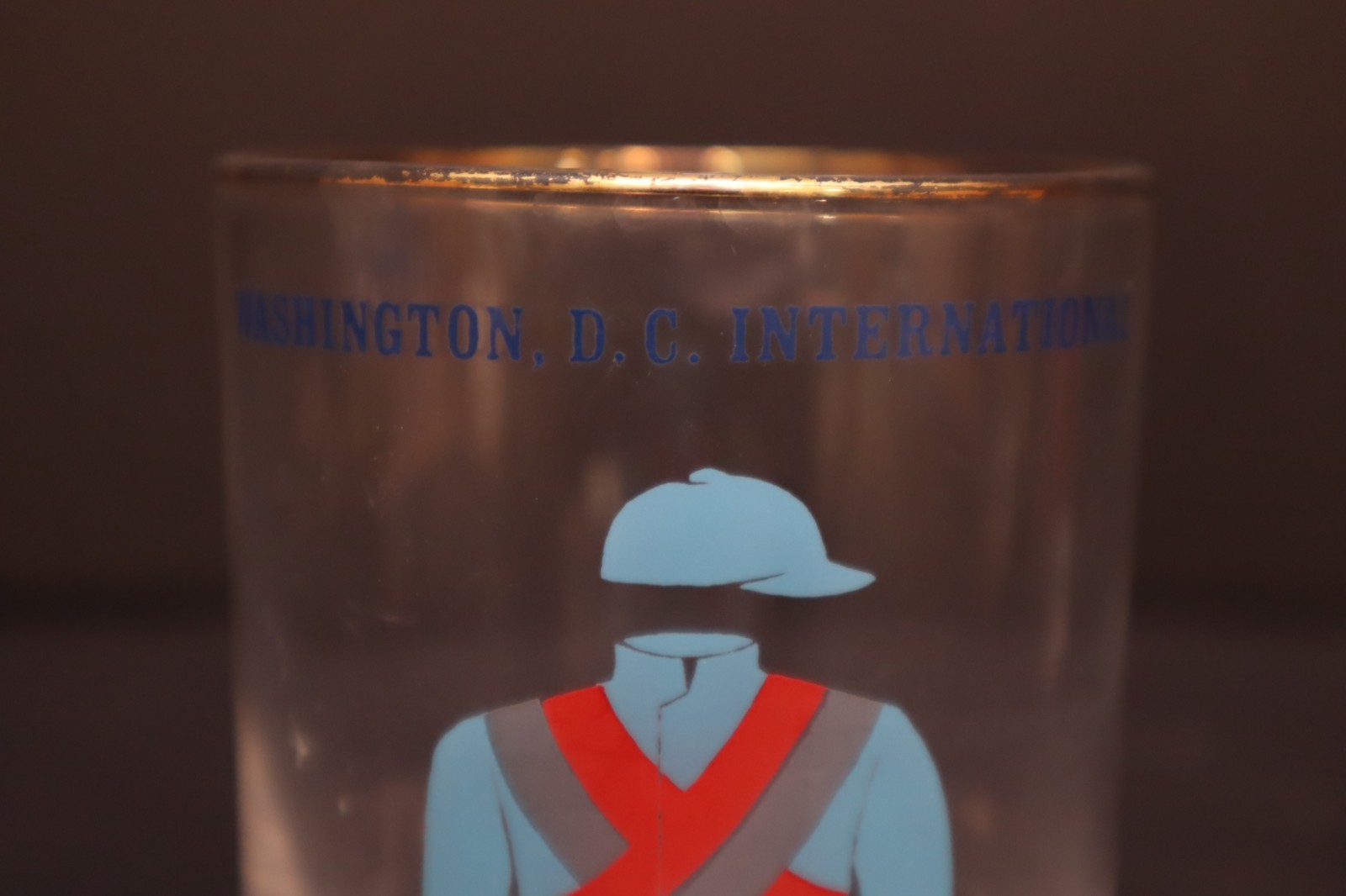 Washington D.C. International Horse Racing Glass Jockey Tumblers Glass 1961-1963